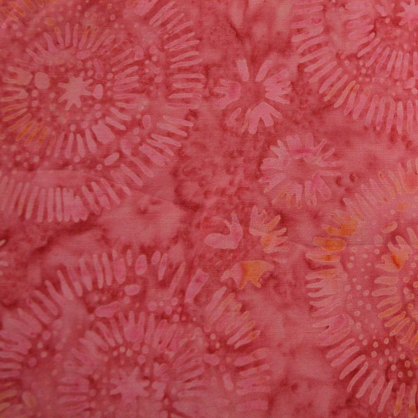 Batik pink mit Rosetten