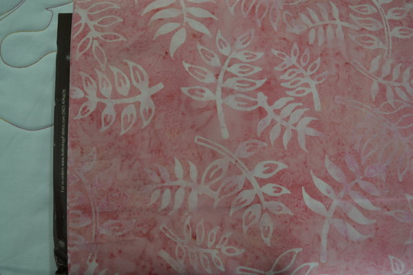 Batik rosa mit Blätter